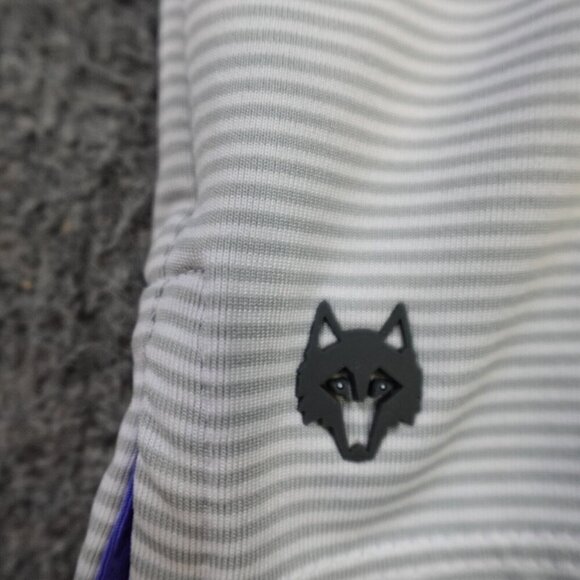 Grayson Mens Polo Shirt 2XL Gray Striped Green Spring Valley Embroidery - Picture 2 of 7